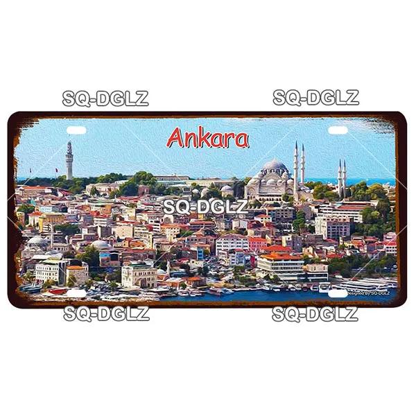 [SQ-DGLZ] Asia City 15x30cm Plate Metal Sign Vintage Plaque Tin Sign Wall Decor For Bar Country Painting Travel Poster