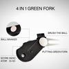 5 In 1 Folding Golf Divot Repair Tool with Brush Score Counter Multifunctional Golf Green Fork Groove Cleaner Enduring