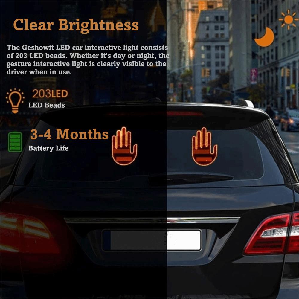 Remote Control Hand Lamp Funny Finger Car Decoration Panel Luminous Panel Car Accessories