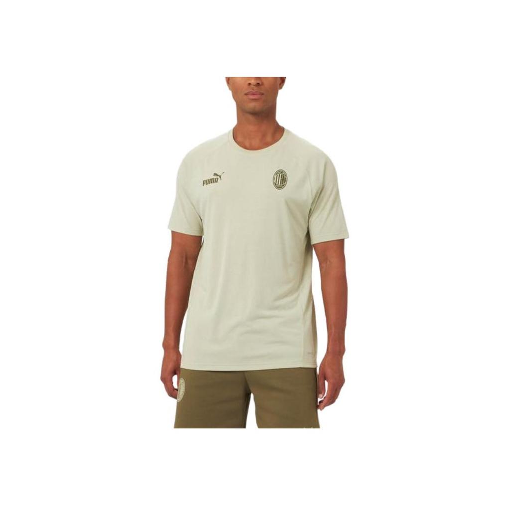 Puma Round Neck Themed Printed Casual Straight Fit Short Sleeve T-Shirt Men Tops Beige 767554-12