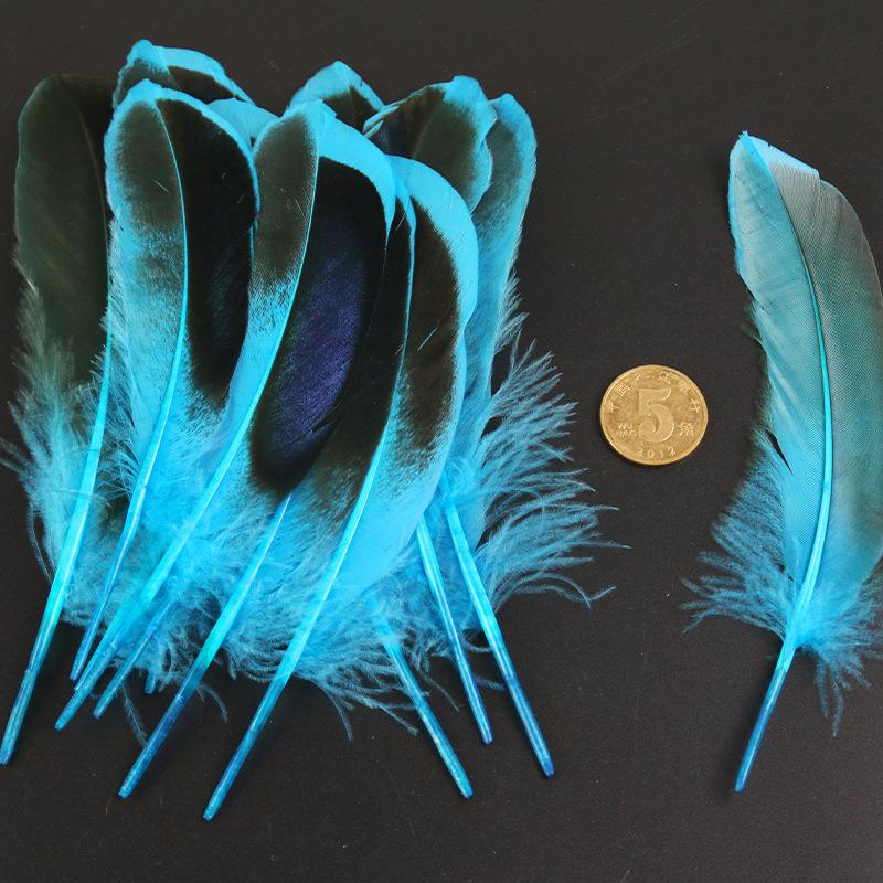 50Pcsdiy Feather Natural Duck Feather Duck Green Feather Jewelry Accessories Craft Decorative Feather Material