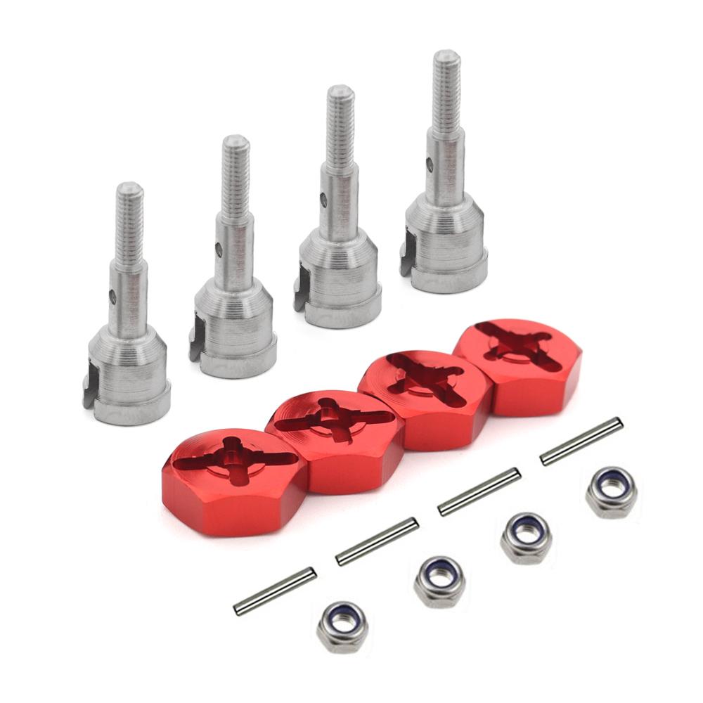 Wheel Conversion Set Axle & 12Mm Hex Dive Hub Turn 1/10 on Road for WLtoys 1/18 A959 A969 A979 A959B A969-B RC Car Upgrade Parts