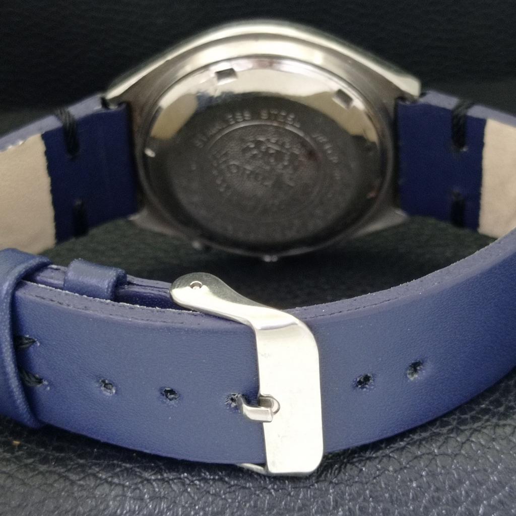 VINTAGE ORIENT AUTOMATIC 46941 JAPAN MENS BLUE COLOR DIAL WATCH A500755-5 R154-a500755