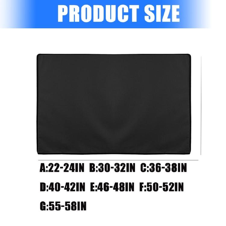 Universal Television Cover Heavy Duty Waterproof Dustproof Fabric Scratch Protections with Convenient Storage Pocket