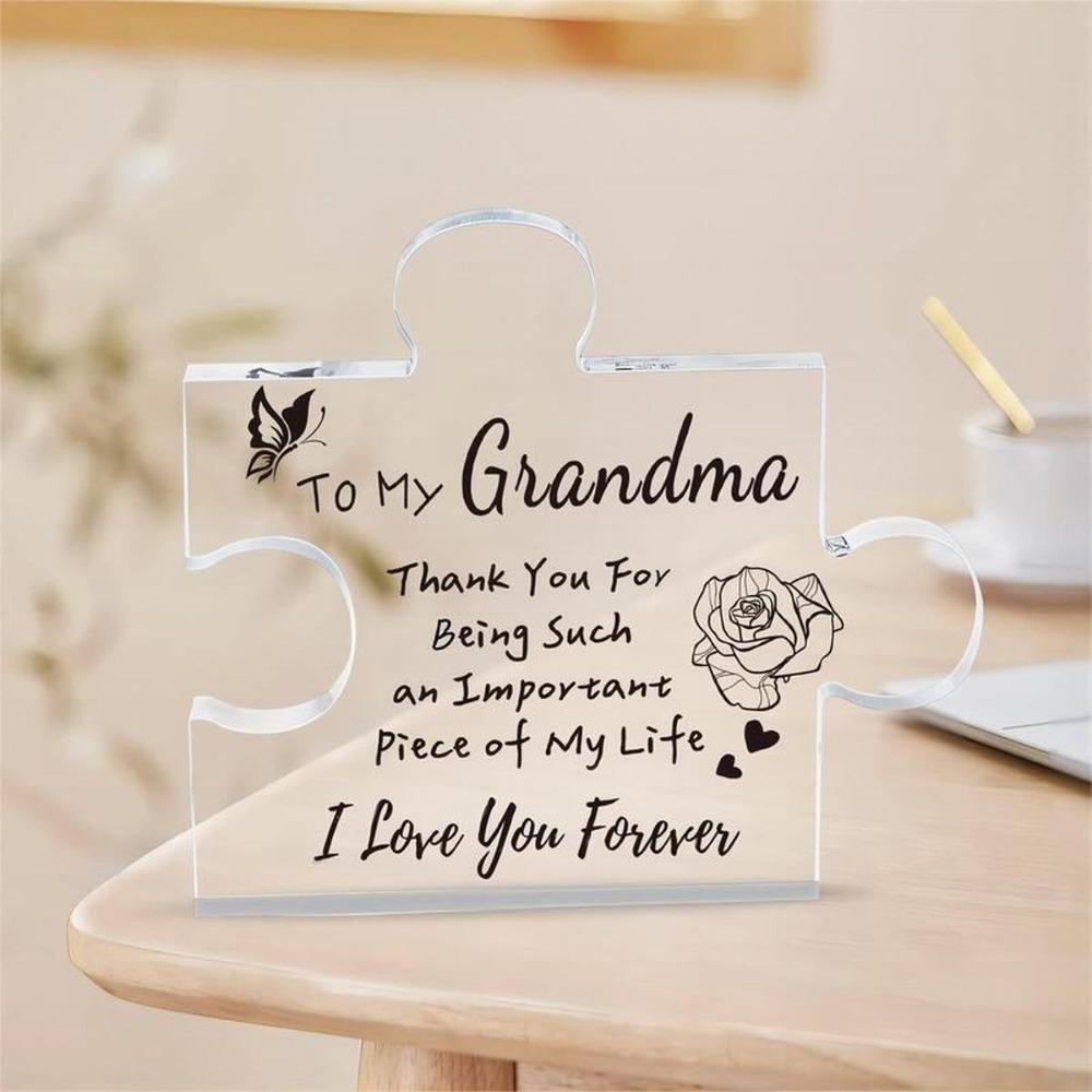 Personalized Grandma Plaque - Engraved Birthday & Christmas Keepsake