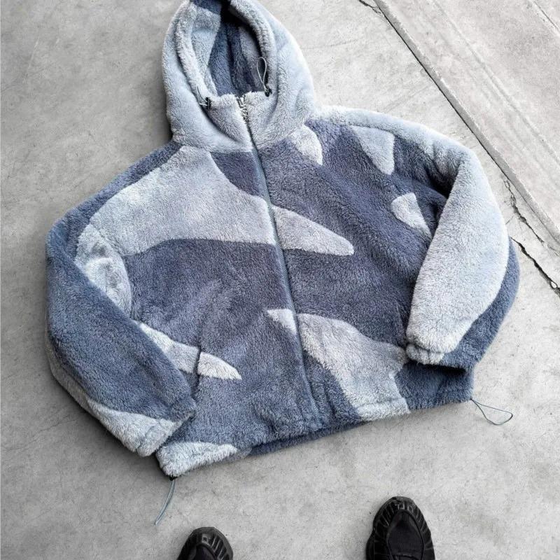 Moda High Street Y2K Uomo Donna Patch Retro Felpa con Zip Primavera Autunno Donna Cashmere Larga Casual Giacca