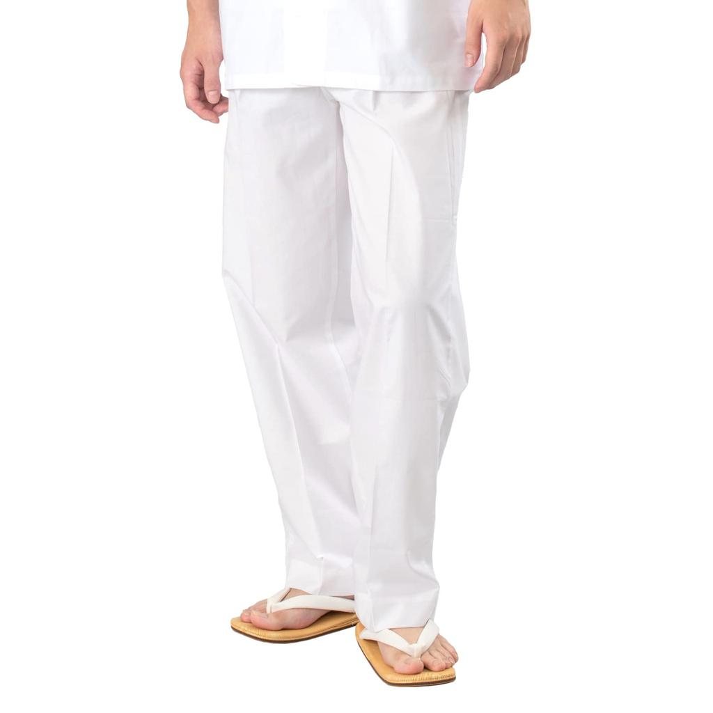 Aiai Baggy Made in Japan Pants, White, 100% Cotton, (3L)