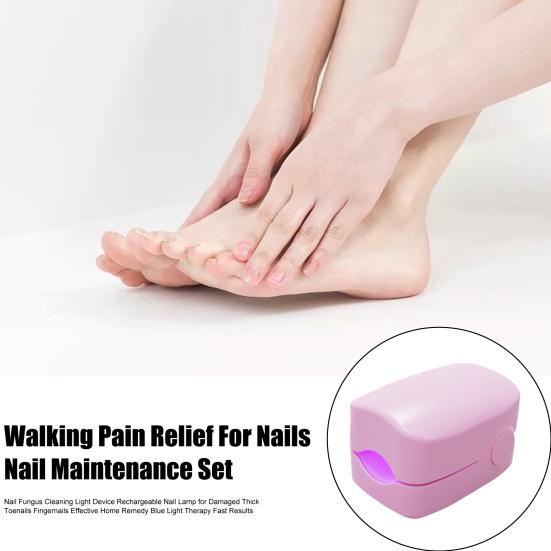 Nail Fungus Treatment Light 910nm Infrared Light 460nm Blue Light Toenail Fingernail Fungal Cleaning Onychomycosis Removal Device LED Therapy Lamp
