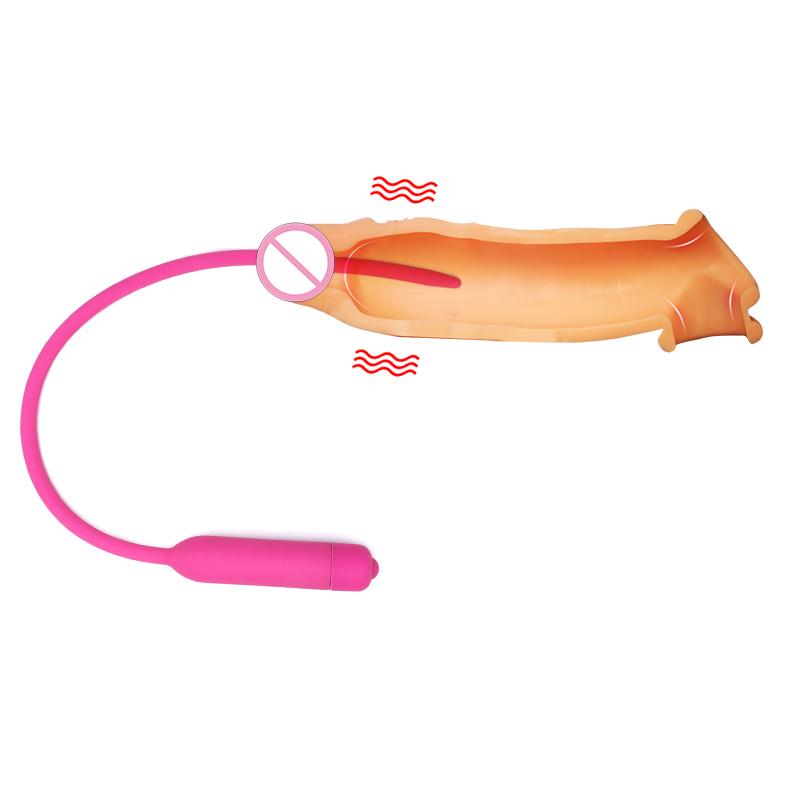 Urethral Sounding Vibrators 5.5-7.5mm Silicone Penis Plug Urethal Sound Vibration Masturbators For Men Urethra Insertion Toys