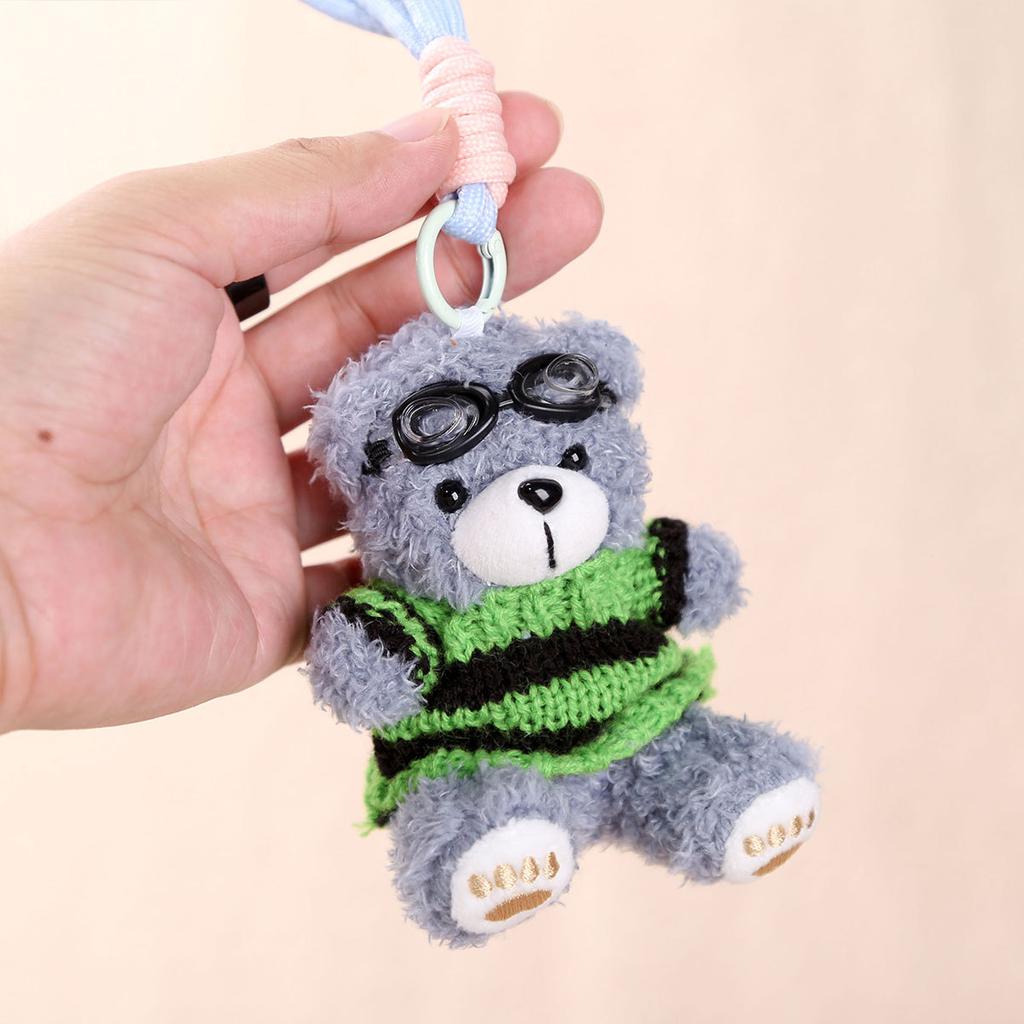 Teddy bear doll pendant keychain bracelet bag pendant plush toy birthday gift girl doll