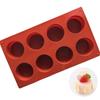 Stampo Torta Rotondo in Silicone a 8 Cavità Stampo Biscotti Cioccolato Accessori per Pasticceria Per Gelatina Budino Sapone Cheesecake