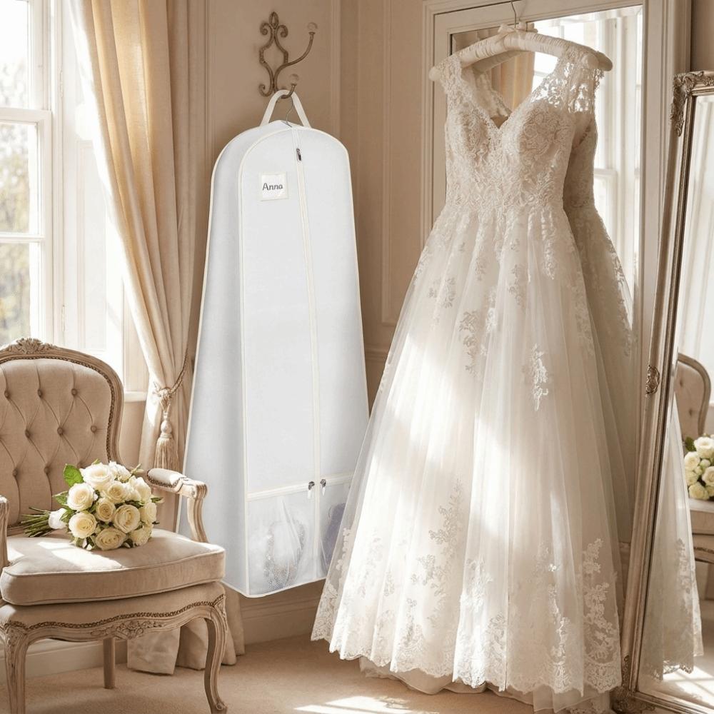 Non-Woven Fabric Wedding Dress Garment Bag Folding Wedding Dress Cover Travel Garment Bag Prom