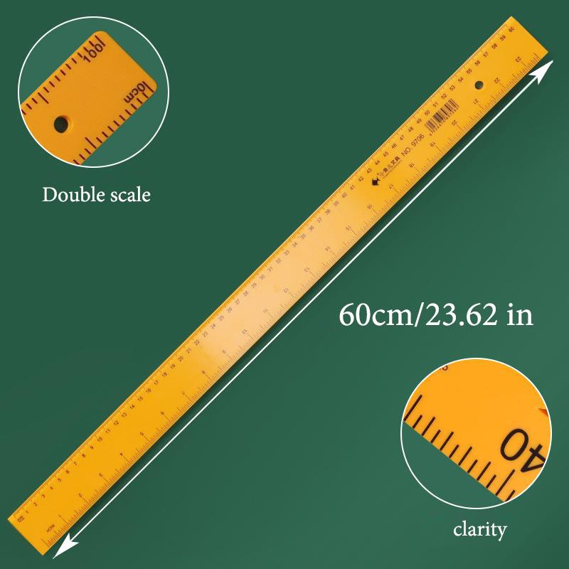 4-Piece Math Drawing Set,Including Compass,60cm Ruler,Isosceles Triangle Ruler,Protractor,For Teachers Educational Stationery
