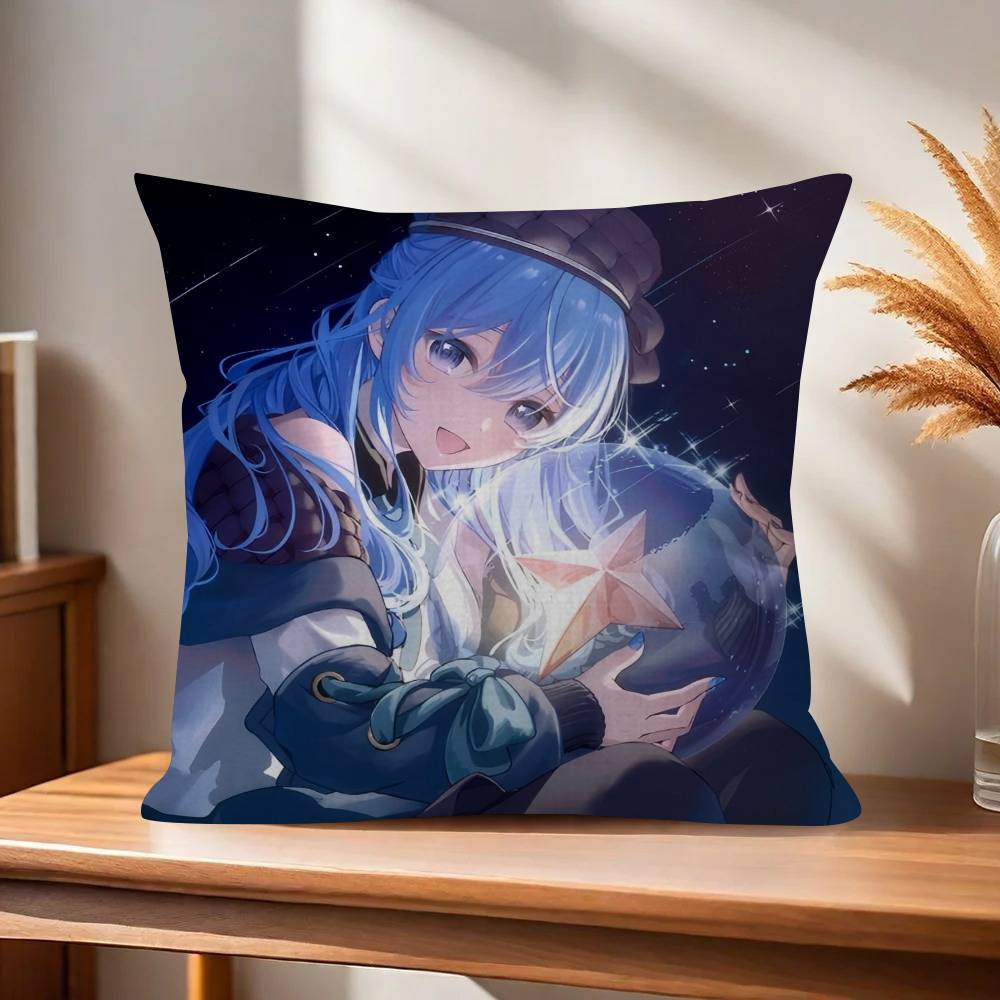 Suichan Hoshimachi Suisei Animation HHololive  Pillow Gifts Home Office Furnishings Bedroom Sofa Car Cushion Cover case 45x45cm