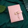 Sketchbook Drawing Book PU Leather B6 Notebook Portable Notebook with Heart Lock  Study
