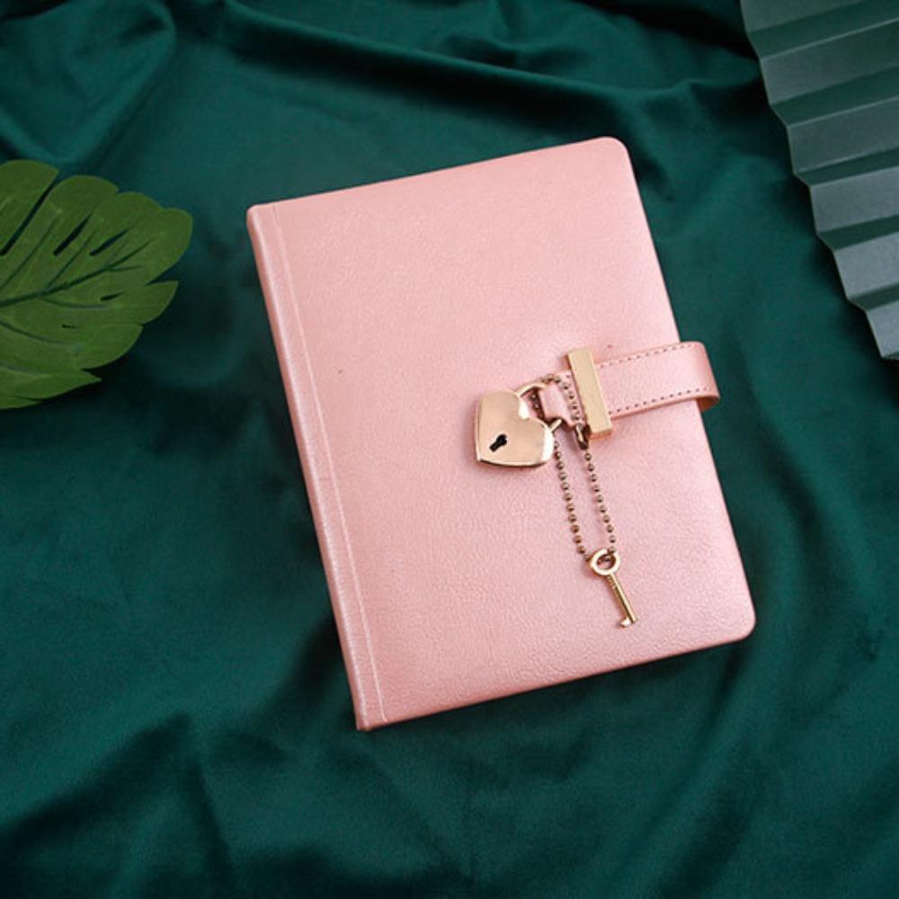 Sketchbook Drawing Book PU Leather B6 Notebook Portable Notebook with Heart Lock  Study
