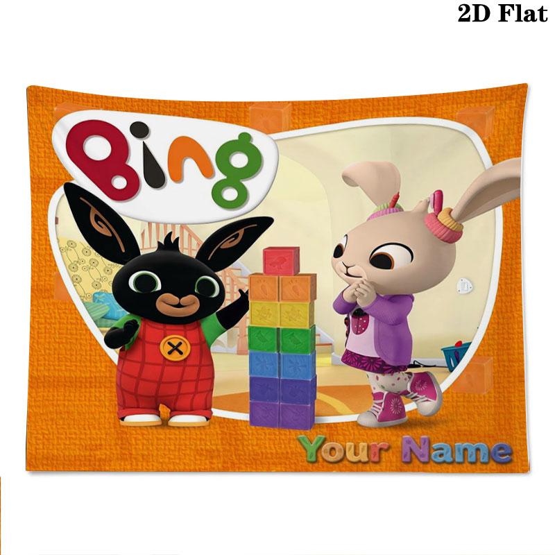 Bing Custom Name Wall Tapestry Aesthetic Wall Hanging Printed Fabric Blanket Decorative Tapestries for Bedroom Living Room Home Decor
