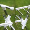 WGWGJM Extendable Clothes Drying Rack for Indoor and Outdoor Use, Balcony Use, Heavy-Duty Capacity (60kg), Stainless Steel, Rust-Resistant, X-Shaped,