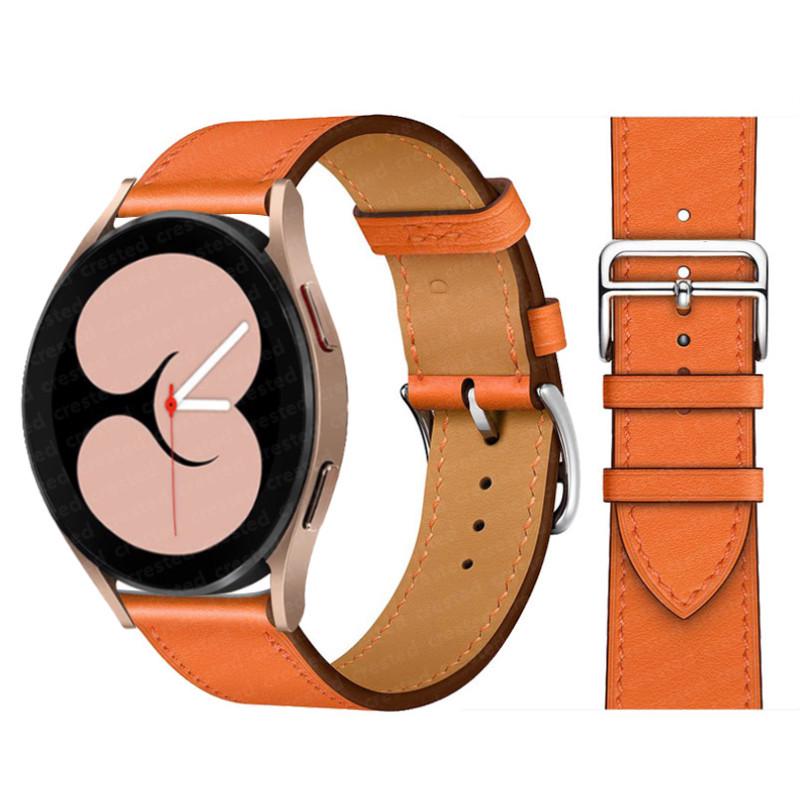 Hermes Leather Strap for 20/22mm Huawei GT, Samsung Galaxy, Garmin Venu