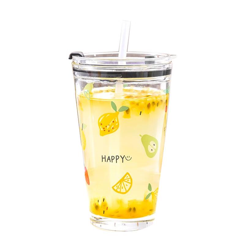 Leverage Kids Glass Milk Straw Cup