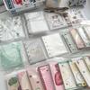 M5 Mini Binder Refill Pages Clear PP Cover Photo Album Portable 5-Hole Budget Planner Photocard Holder with Sleeves for School