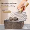 Metal Cat Litter Shovel with Comfortable Wood Handle Built-in Hook Portable Kitty Litter Sifter for Daily Cat Care