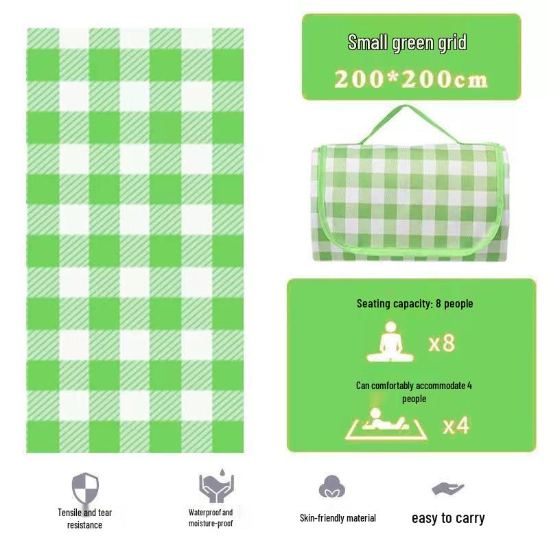 Foldable Outdoor Picnic & Beach Mat - Thick, Moisture-Proof, Portable & Camping-Friendly