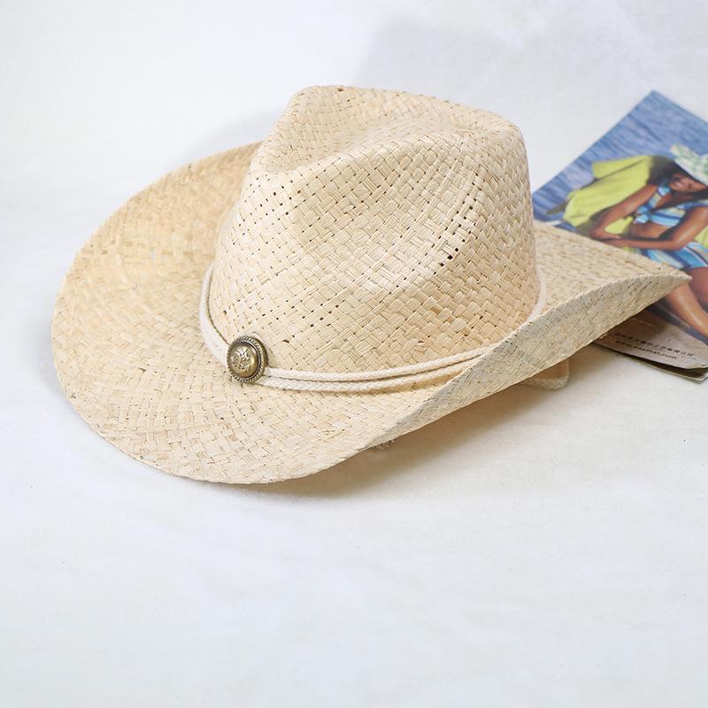

Wish Direct Supply Lafite Straw Hat, Straw Hat Cowboy Hat, Men S Hat And Women S Hat Self-Produced Adult 56-58cm