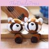 Mini Raccoon Plush Toy Cartoon Animal Keychain Backpack Pendeent Gifts Holiday