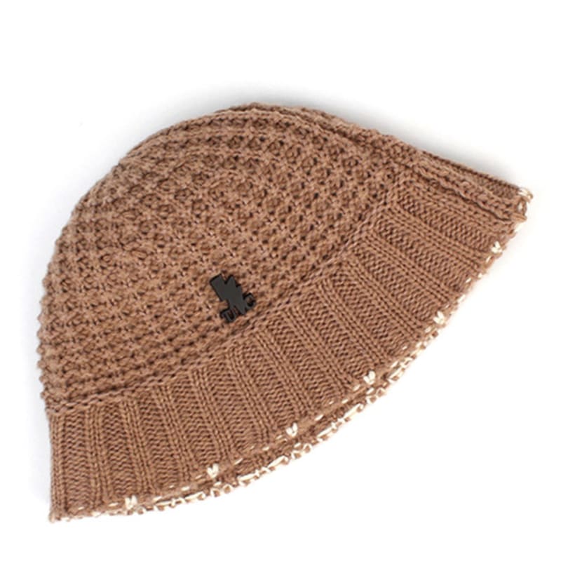 Universal Chemistry Edge Beige Waffle Knit Bucket Hat