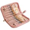 Makeup Brush Case Makeup Brush Holder Travel Waterproof Cosmetic Bag Stand-Up Foldable Makeup Cup With Zipper Makeup Brush Bag