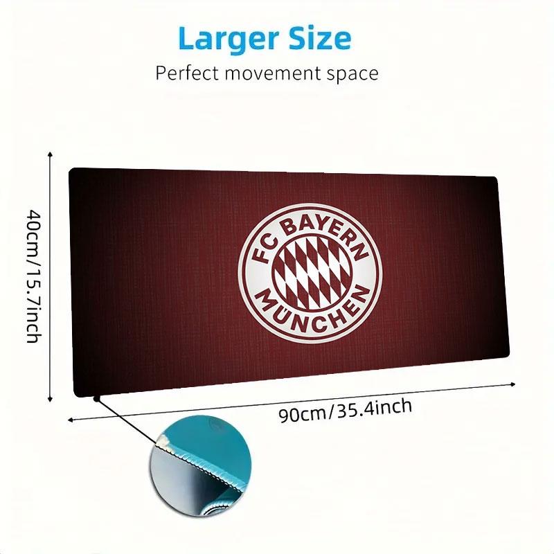 FC Bayern Munchen Large Size Mouse Pad Large Gaming Table Cushion Non-slip Laptop Tablet Big Mousepad XXL Mat Mini PC Playmat With Lock edge