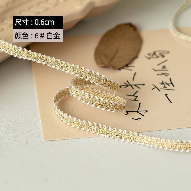 0.4/0 Gold And Silver Bulletless Small Fragrant Wind, Exquisite Keel Snake Belly Rope Clothing Decorative Belt