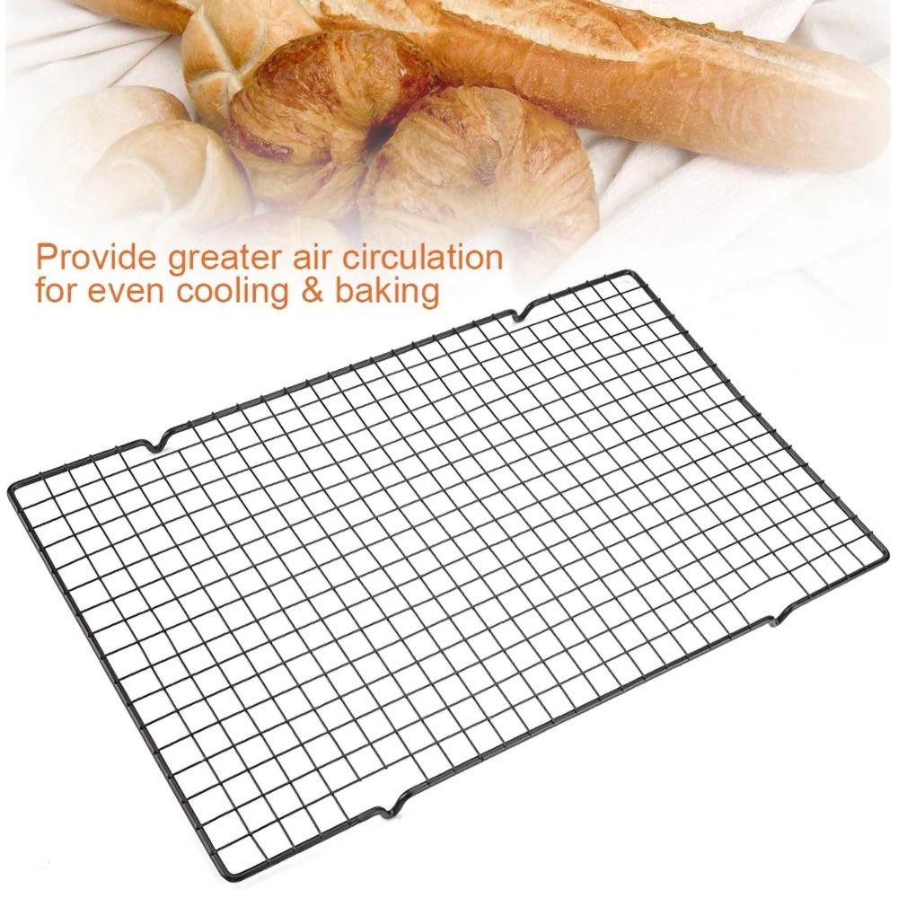 Stainless Steel Cooking Grill Tray Nonstick Surface Wire Cooking Net  BBQ Biscuit Cake Bread