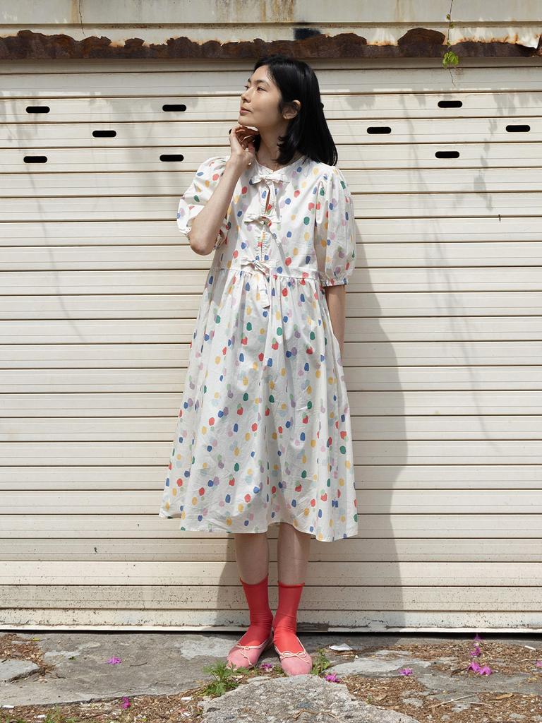 VINCENT NAVY Make Your Ribbon Dress_Ivory