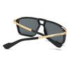 New European And American Men'S Aviator Glasses Retro Double Sorghum Square Frame Sunglasses  Spot