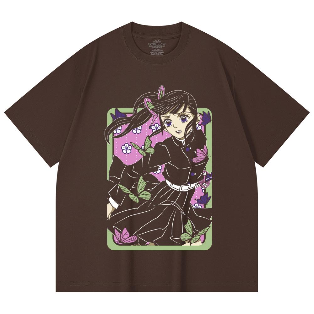 T-shirt Unisex in Cotone Pesante 230 g/m² 100% Cotone Stampa Kanao Demon Slayer V77