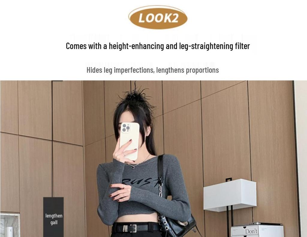 Wool Blend High-Waist Midi Skirt - Women's 2025 A-line Bodycon for Autumn/Winter