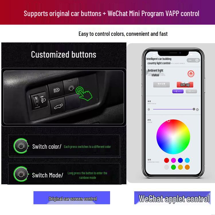 Dynamic Colorful Ambient Light for Toyota Crown Land Cruiser 14th Gen Interior