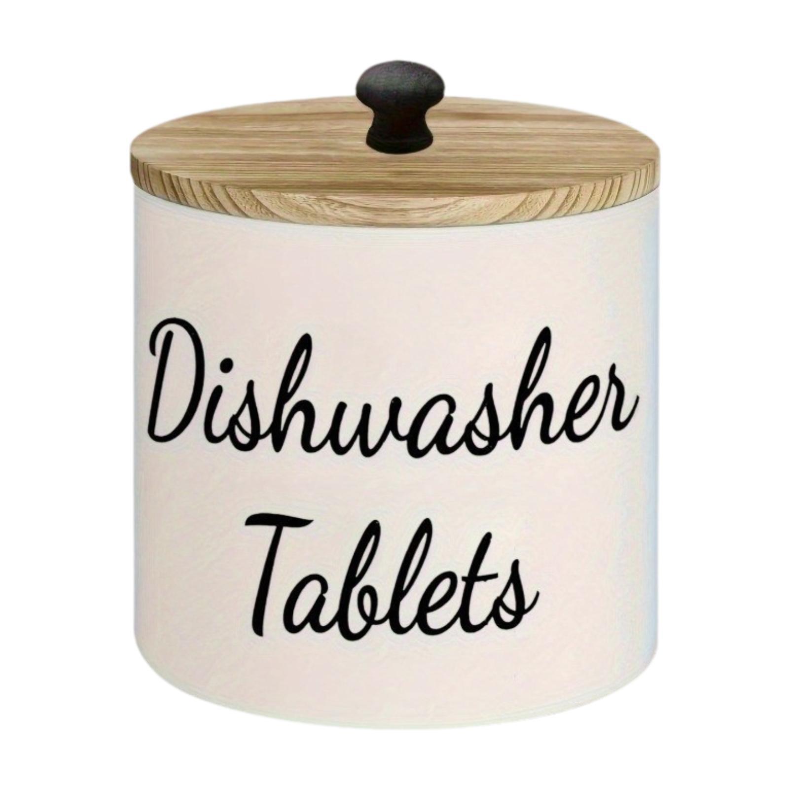 

Dishwasher Tablet Container with Lid Large Capacity Versatile Laundry Detergent Case for Laundry Room Tabletop Apartment білий