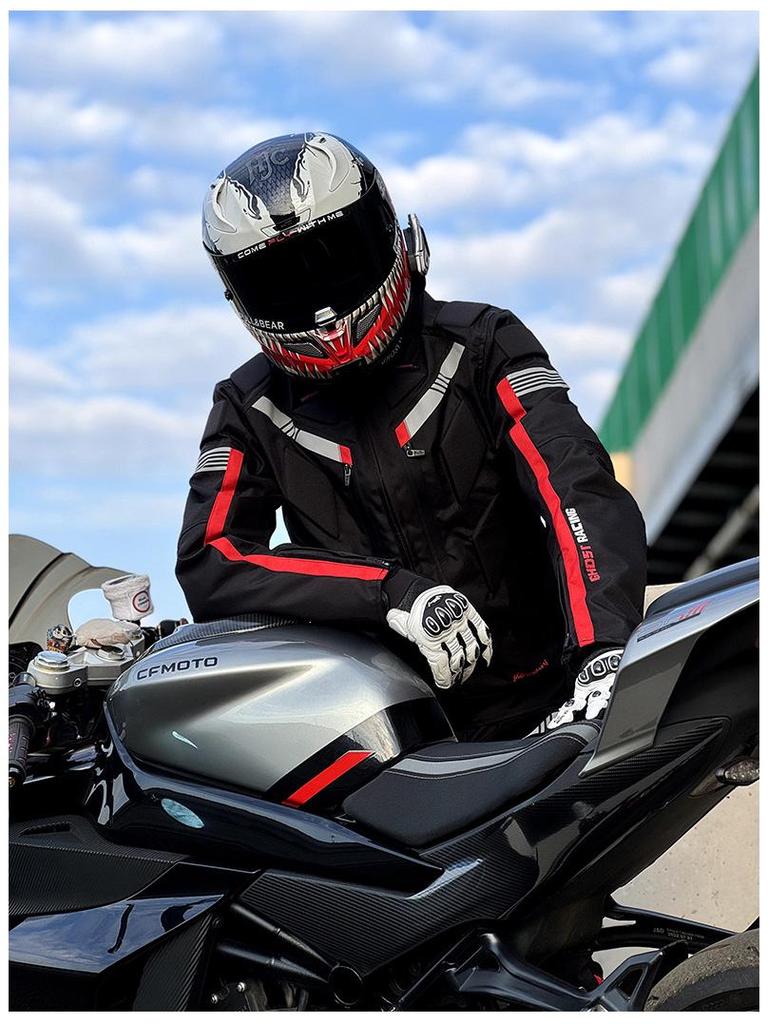 All-Season Windproof Waterproof Motorcycle Riding Suit, Anti-Fall Racing Gear for Warmth and Leisure