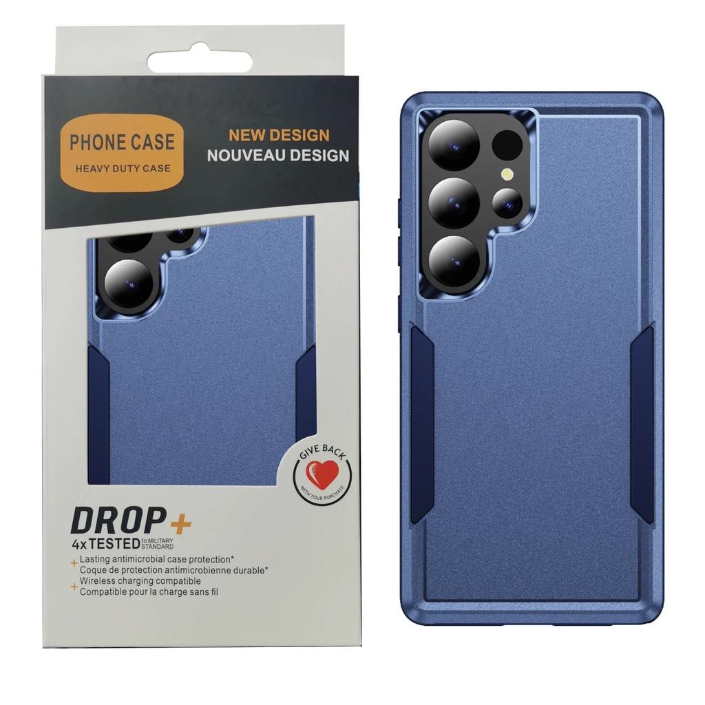 With Package Box Rugged Armor Phone Case For Samsung Galaxy S25 Edge S24 S23 S22 S21 FE Ultra Plus Enhanced Anti-Drop Back Cover