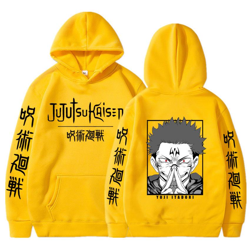 Manga Jujutsu Kaisen Ryomen Sukuna Grafické Mikiny Vintage Oversized Mikina s Kapucí Hip Hop Dlouhý Rukáv Mikina Pánské Dámské Oblečení