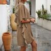 Summer Dresses for Women V Neck Ruffle Sleeve Mini Sundress Casual Loose Boho Beach Vacation Shift Dress