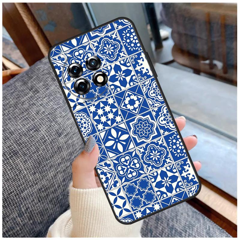 Marockanskt kakelfodral för OnePlus 13T 8T 10T 9 10 Pro 15 13 12 11 13R 12R Nord CE 5 2 3 4 Lite N20 N30 Coque