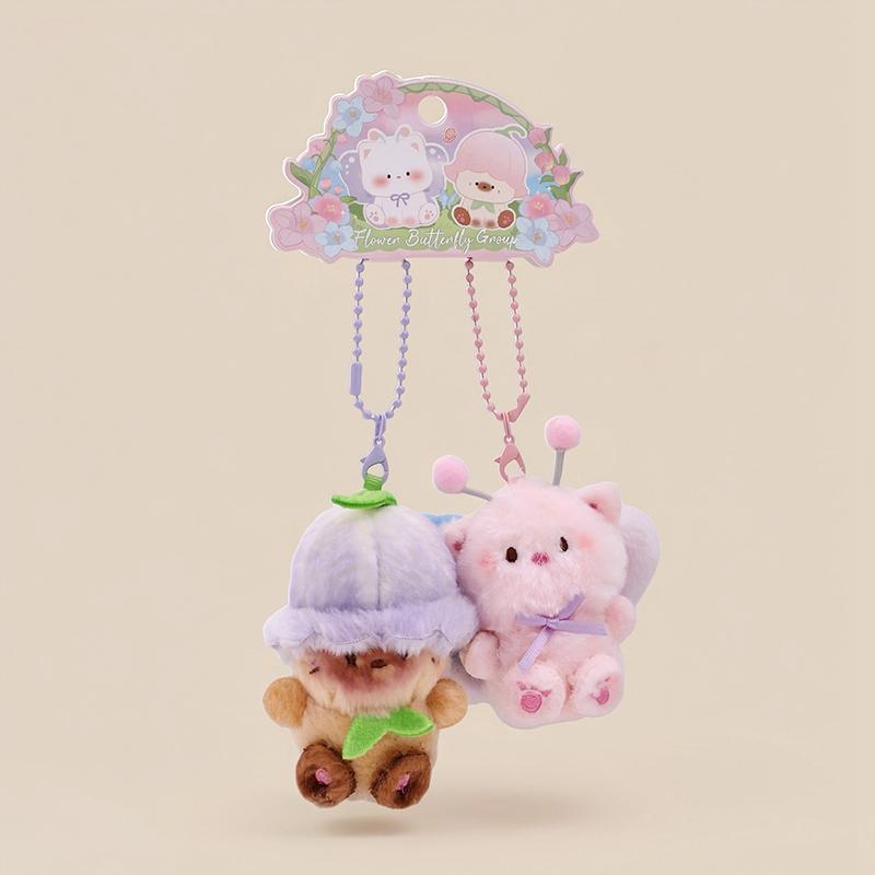 Kawaii Waldtier Plüschtier Niedliche Puppe Anhänger Sammlung Mit Biene Kaninchen Und Schmetterling Für Teenager Zubehör