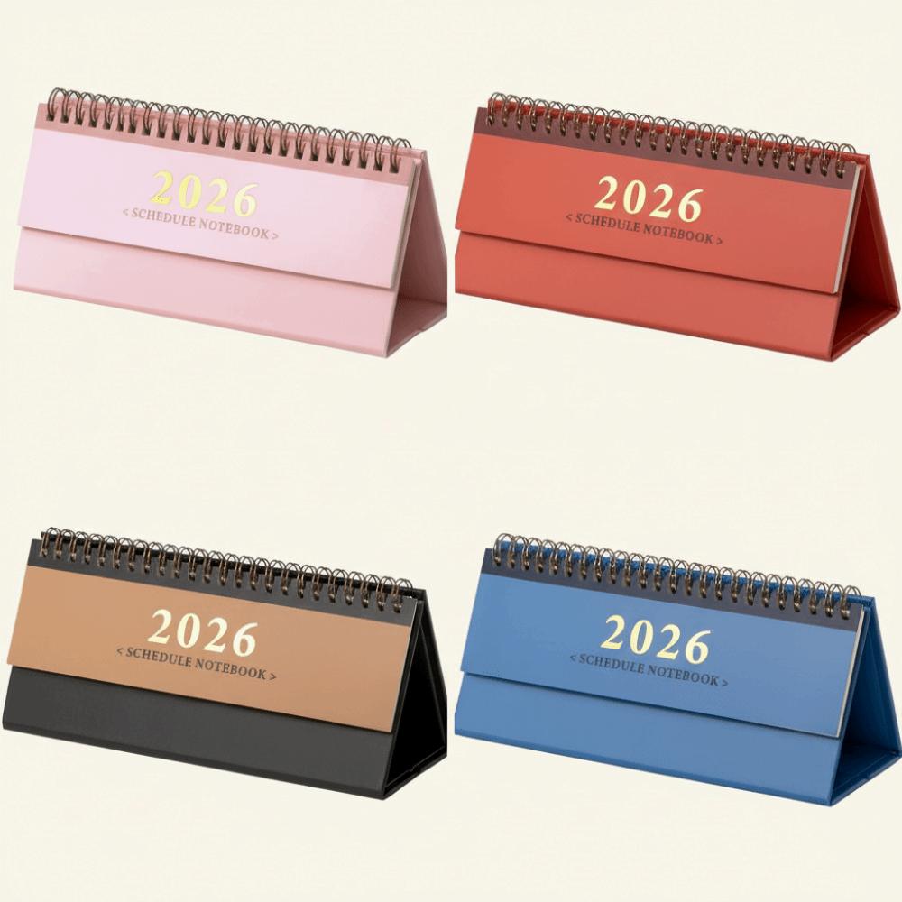 2026 Desktop Calendar 2026 Desktop Calendar Spiral Binding Checklist Planner School Stationery