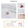 Xiaomi Silver Color Red Enamel Cherry Choker Pendant Necklace Fine Jewelry For Women Personality Accessories Gift