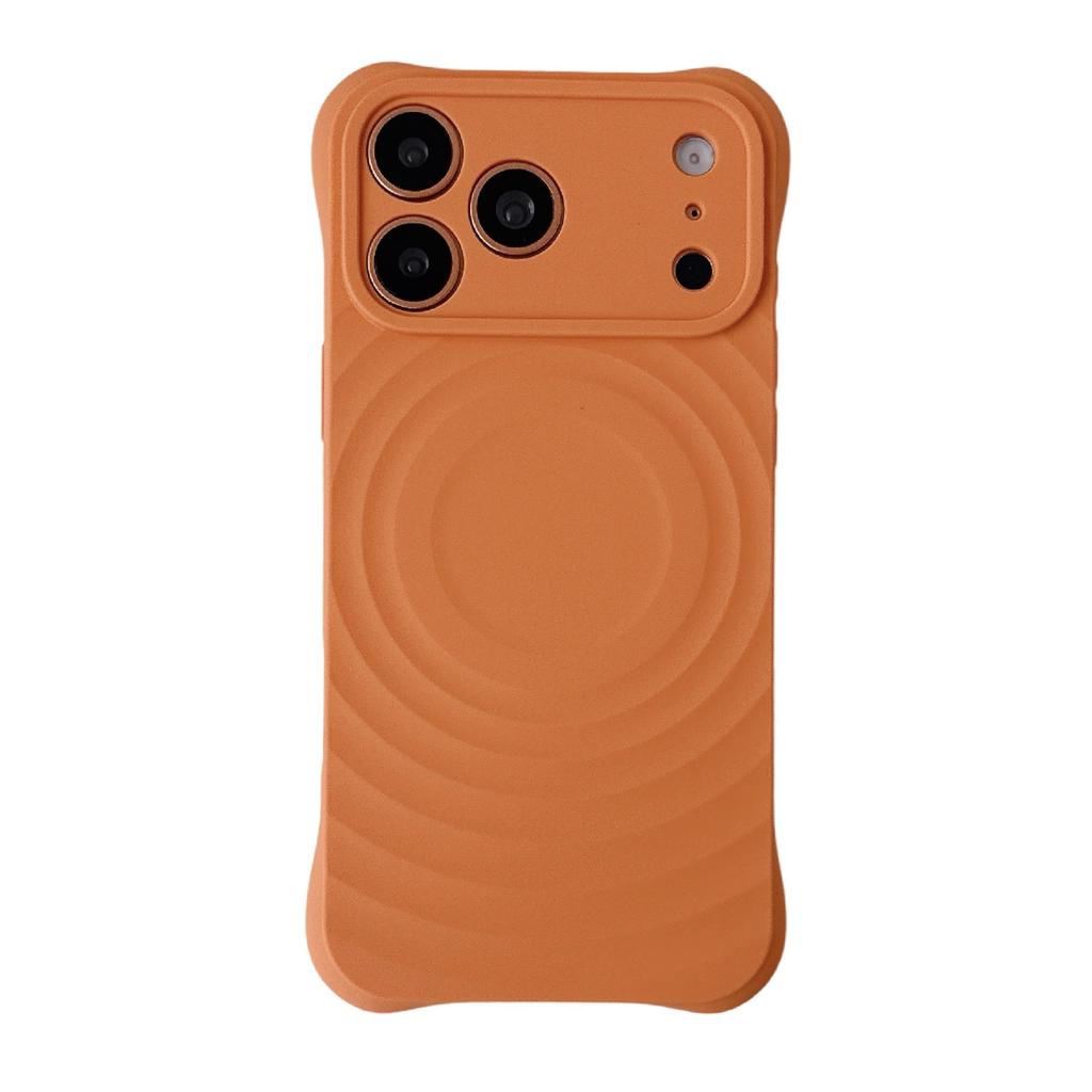 Liquid silicone ripple pattern magnetic mobile phone case Apple 17PROMAX protective case for iPhone16/15/14