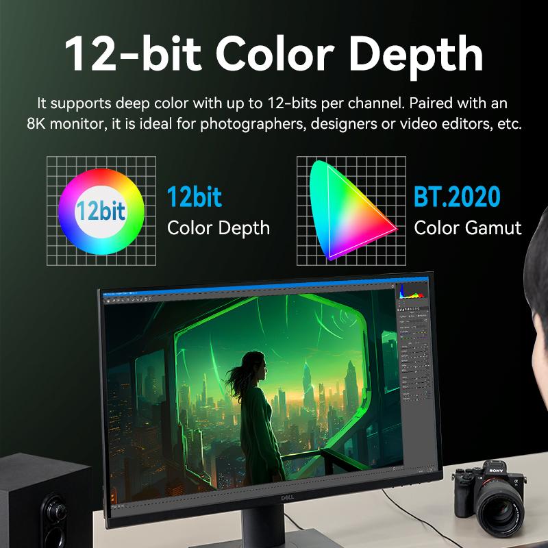 48Gbps HDMI 2.1 Certified High Speed Cord, 8K 60Hz 4K 120Hz Video Cable for PS5 Xiaomi Smart TV Box